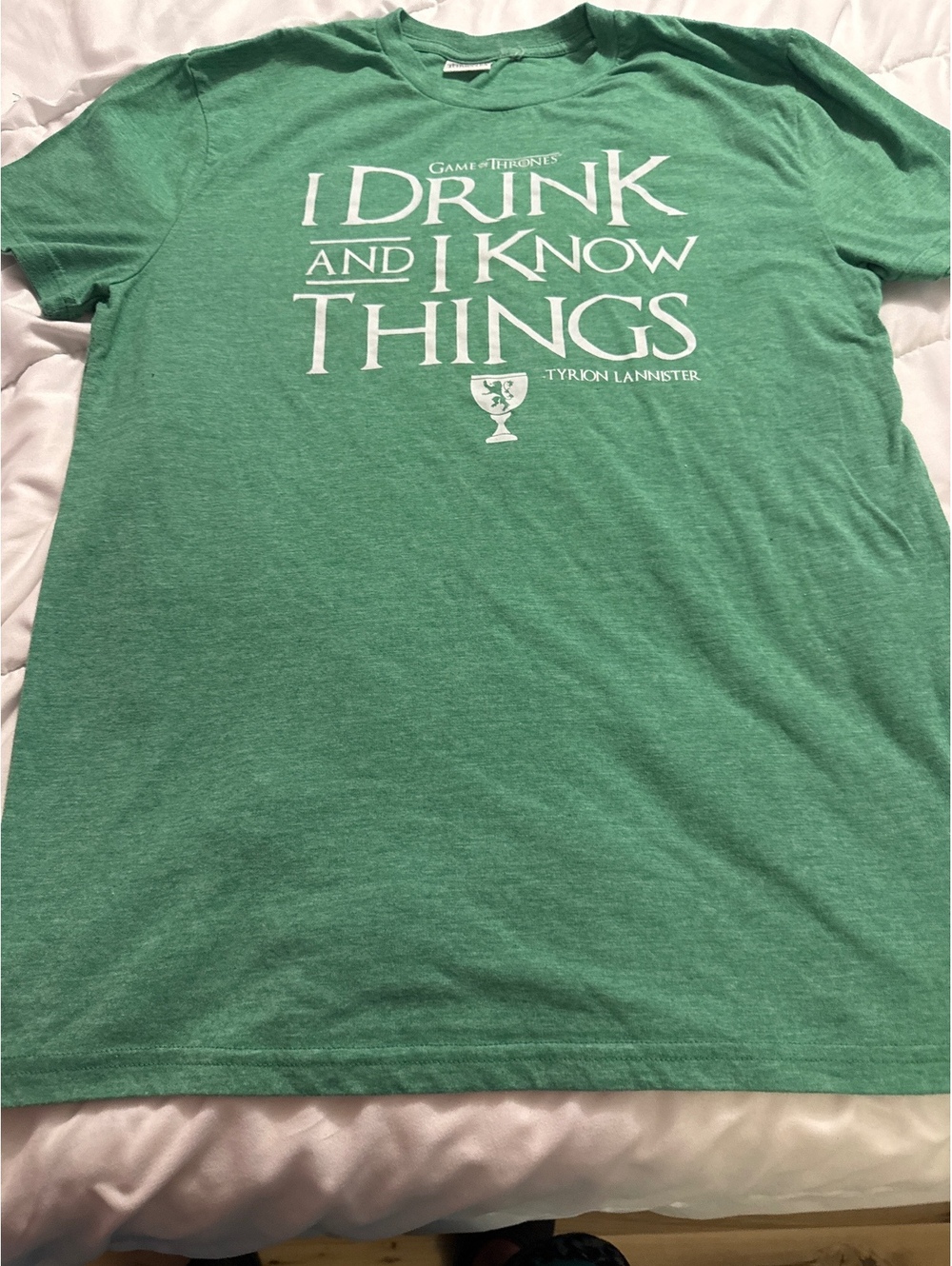 Game of Thrones Green 'I Drink and I Know Things' Tyrion Lannister T-Shirt